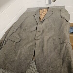 Ermenegildo Zegna Blazer Mens Large Coat Wool Beige